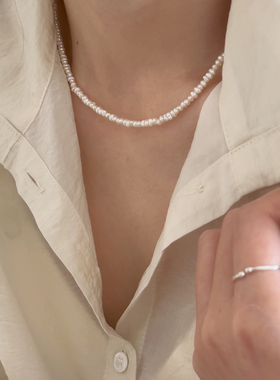 不规则巴洛克天然淡水珍珠项链