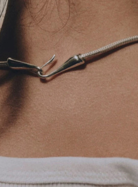 蛇骨项链鱼钩扣ins个性