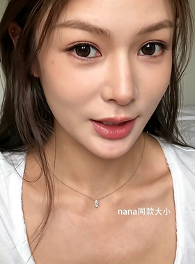 【925银版本】nana同款马眼水滴异形锆石通体银镀白金精致锁骨链