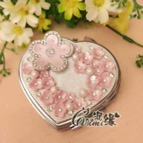 Глина в форме сердца, круглое квадратное зеркало, «сделай сам»