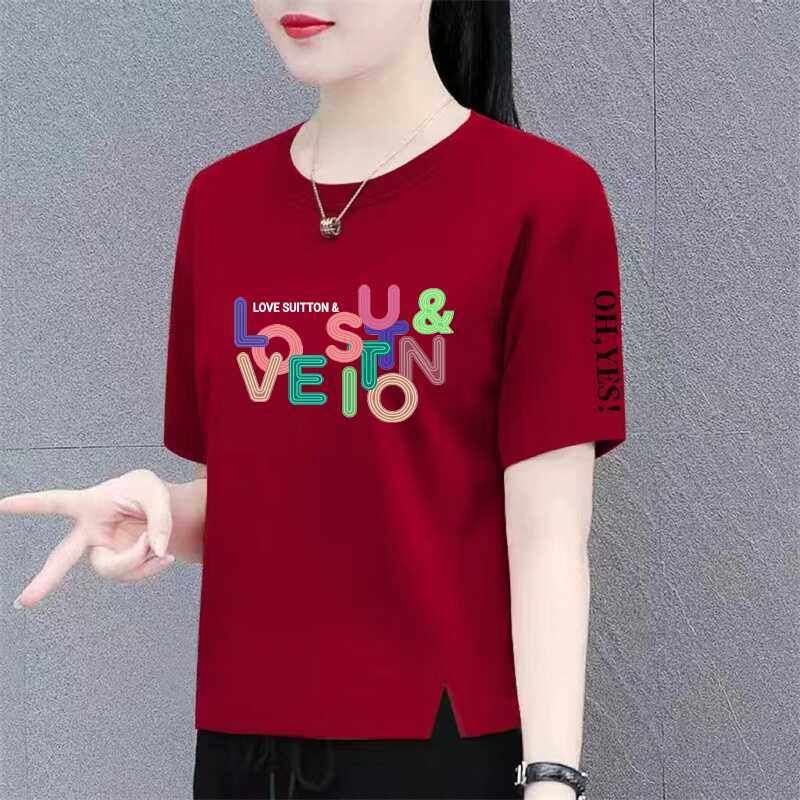 清仓妈妈装中老年短袖t恤宽松大码女装半截袖体桖衫上衣打底衫