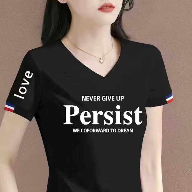 Pure cotton versatile print v-neck clearance large size new Chinese style