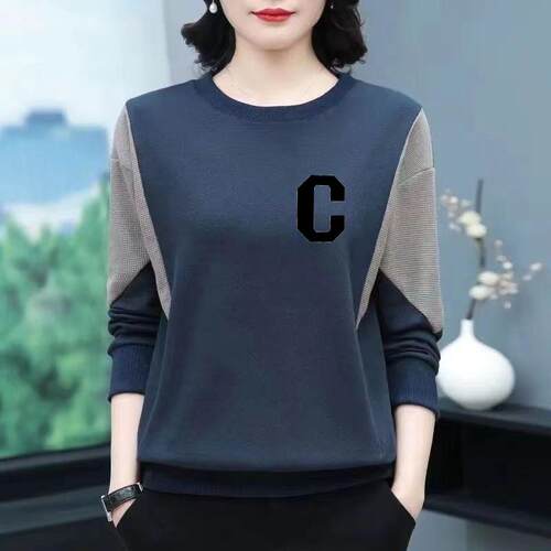 妈妈装中老年清仓打底衫女加绒加厚长袖T恤卫衣内搭上衣宽松体恤 - 图0