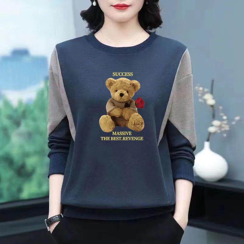 清仓外贸捡漏专柜大牌妈妈装中老年女士加绒加厚卫衣女装长袖上衣