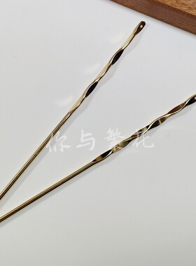 手工diy发饰DIY纯铜发簪
