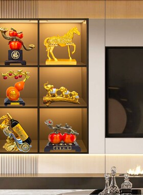 精选现代酒柜装饰摆件新中式客厅装饰F品摆设轻奢高档高端乔迁新