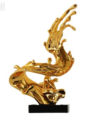 精选新中式假山i轻奢酒店售楼处雕塑艺术品简约现代抽象透明树脂