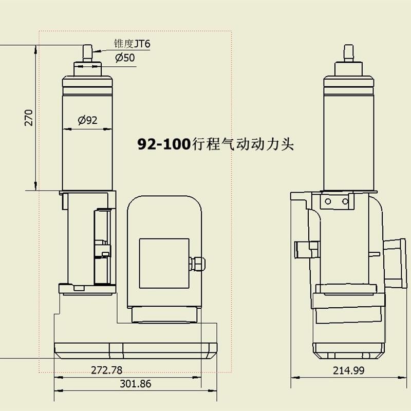 4P925P104气动钻孔动力头主轴头伺服自动钻孔畜牧钢管-正 - 图2