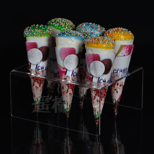 U-shaped ice cream display stand cone cone support stand