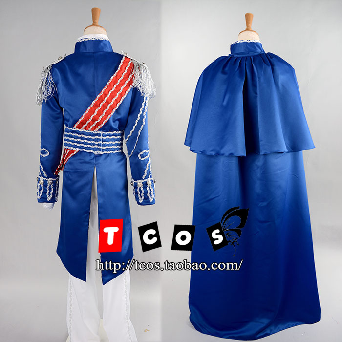 TCOS X08凡尔赛玫瑰蓝色宫廷礼服cosplay服装男-图0