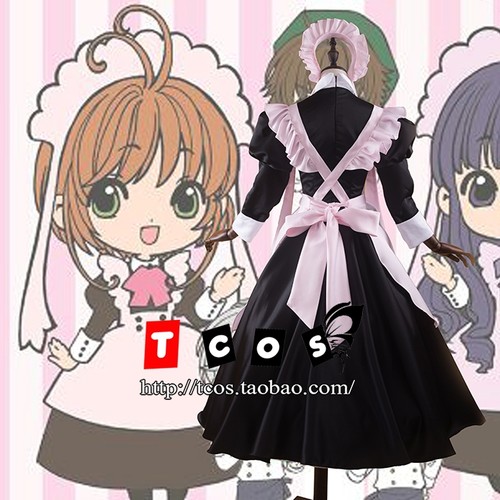 TCOS 魔卡少女樱cosplay 知世 小樱 咖啡厅女仆装 百变小樱cos服 - 图2