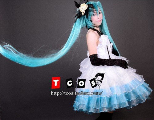 TCOS V家 初音 山茶花cosplay服装动漫礼服cos裙子 - 图0