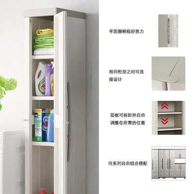 Keter Excellence单门柜收纳储物柜塑料衣柜室内边角柜卧室北欧风 虎窝淘