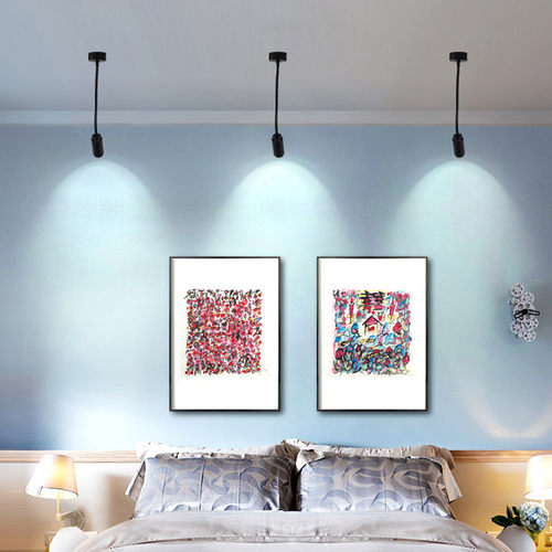 软管射灯led明装长臂杆吸顶小射灯迷你调焦背景墙壁灯侧装轨道灯 - 图1