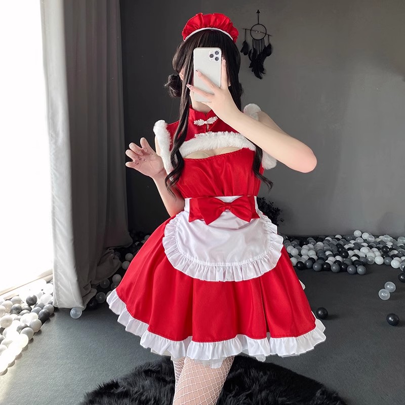 纯欲性感女仆风情趣网红女主播套装cosplay兔女装演出服战袍圣诞-图2