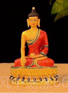 正品合多款像密宗彩佛绘四臂观音文殊莲师石佛像彩绘金镶嵌宝特价