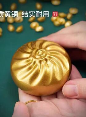纯黄铜招财包子摆件送礼开业