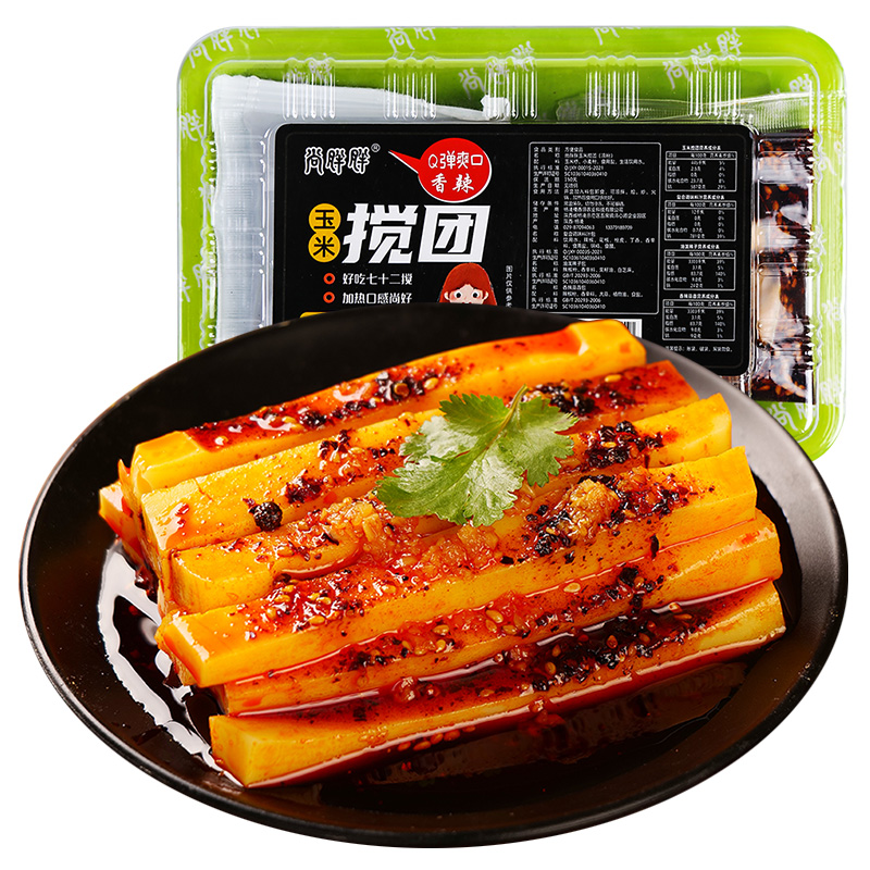 尚胖胖玉米搅团盒装陕西特色产传统西安美食500g/盒量贩装带料包 - 图3