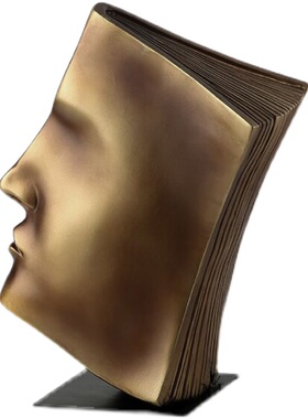 现代创意脸书摆件装饰品树脂抽象人脸家居客厅书房样板房精品摆设