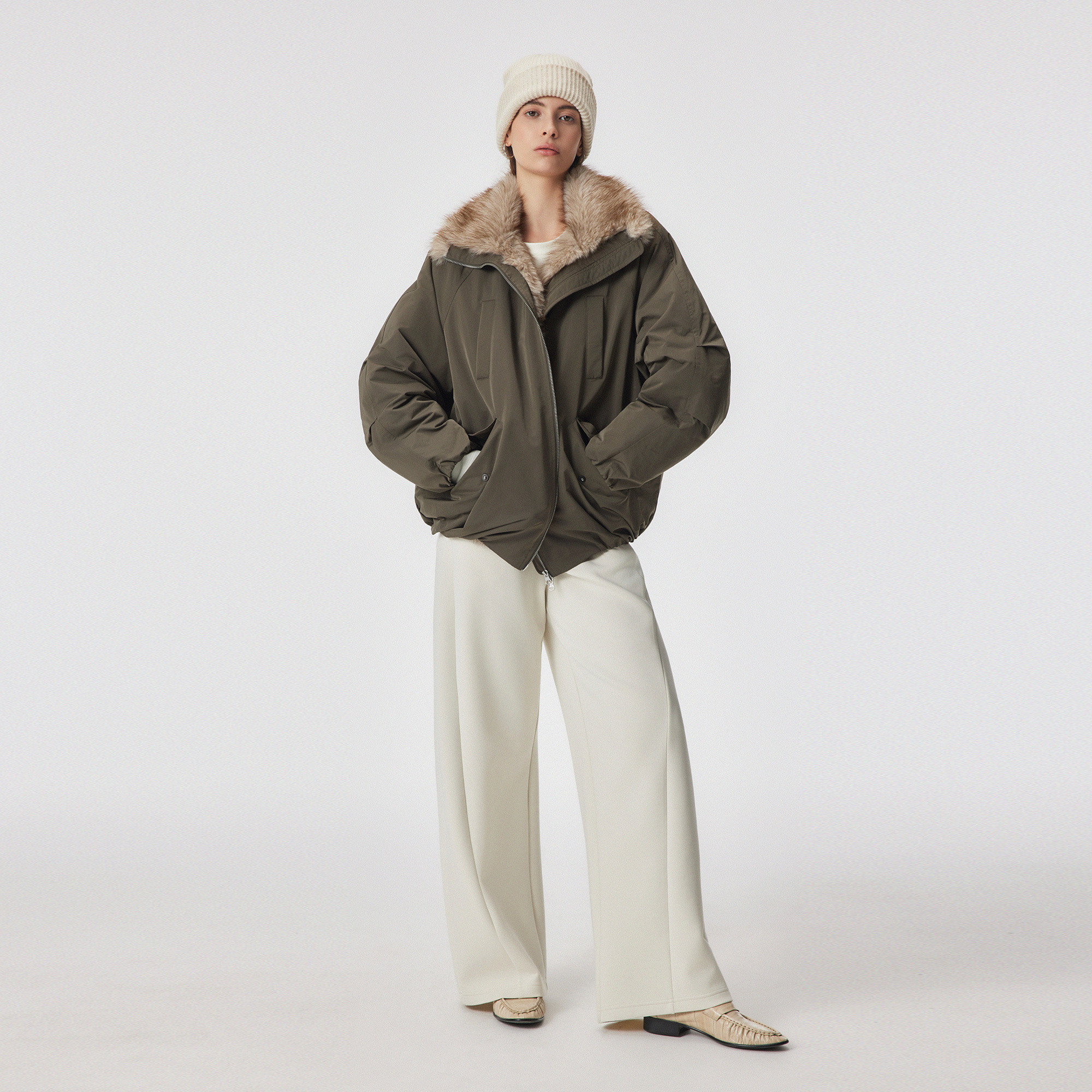 BODYDREAM座山雕外套 无性别派克服立领羽绒服环保皮草保暖夹克,淘宝优惠券,粉丝福利购,淘宝优惠卷