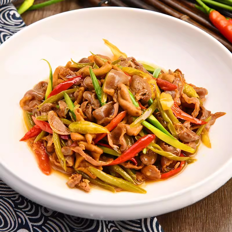 Shennong Meichu prepared chicken offal 1kg*5 packs of chicken hearts, gizzards, chicken intestines and offal mix for commercial catering pre-made dishes