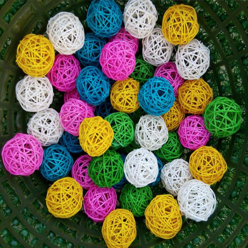 彩色藤球 鹦鹉啃咬玩具球 宠物鸟 虎皮脚下/脚抓/下脚玩具,淘宝优惠券,粉丝福利购,淘宝优惠卷