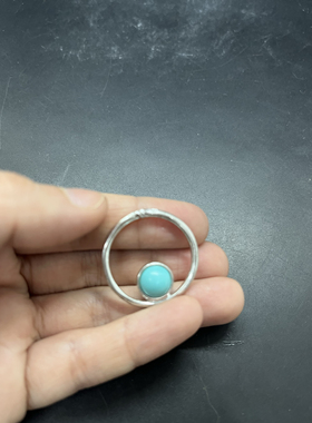 Lucky brand松石复古圆圈做旧耳环