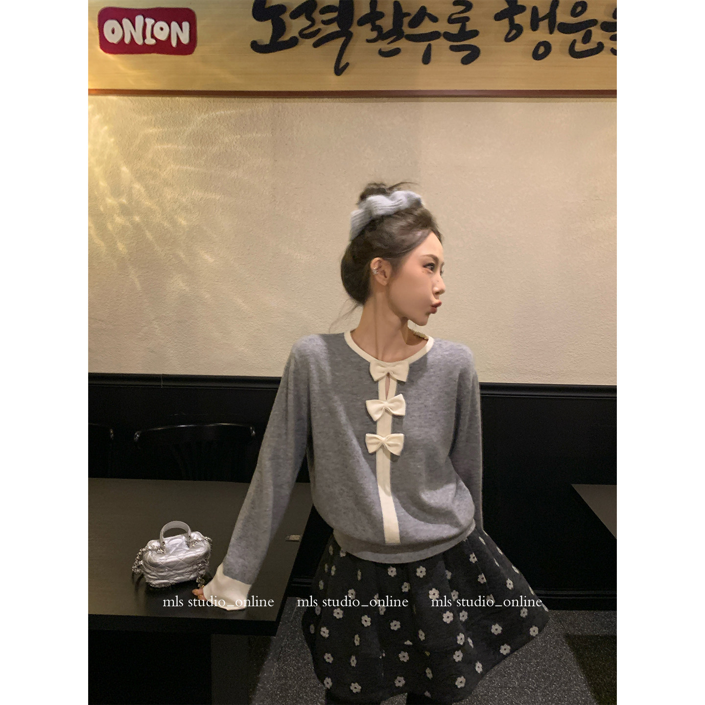 MLS 花漾冬游记 甜系出街2025冬季新款女保暖花朵毛呢伞摆半身裙,淘宝优惠券,粉丝福利购,淘宝优惠卷