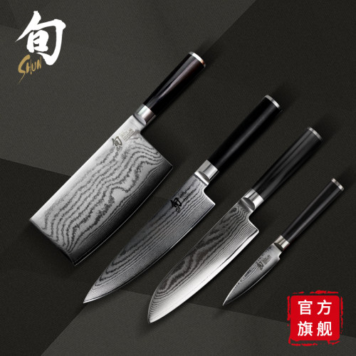 Shun旬旗舰店日本进口旬刀菜刀三德刀水果刀厨师刀全套厨房套刀 - 图2