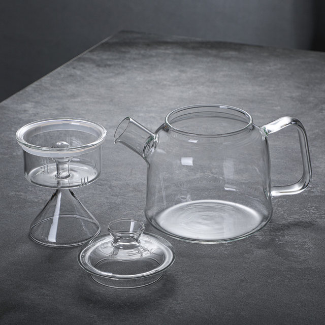 Tianrunheqi ຂອງຄົວເຮືອນ borosilicate ສູງໂປ່ງໃສ teapot ທົນທານຕໍ່ຄວາມຮ້ອນ