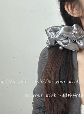 缎面提花发绳百搭高级感大肠发圈