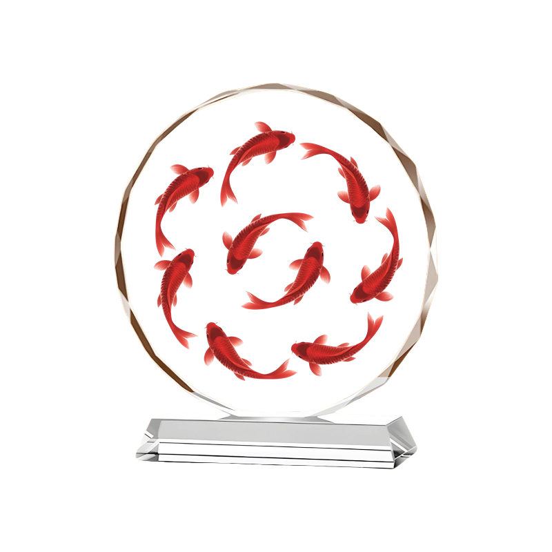 九鱼聚财水晶摆件好运锦鲤客厅玄关家居装饰桌面摆台乔迁开业送礼,淘宝优惠券,粉丝福利购,淘宝优惠卷