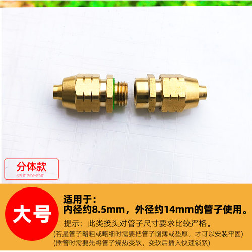铜质农用高压打药管接头阀门开关三通转接口旋转接头变丝堵口钢套 - 图2