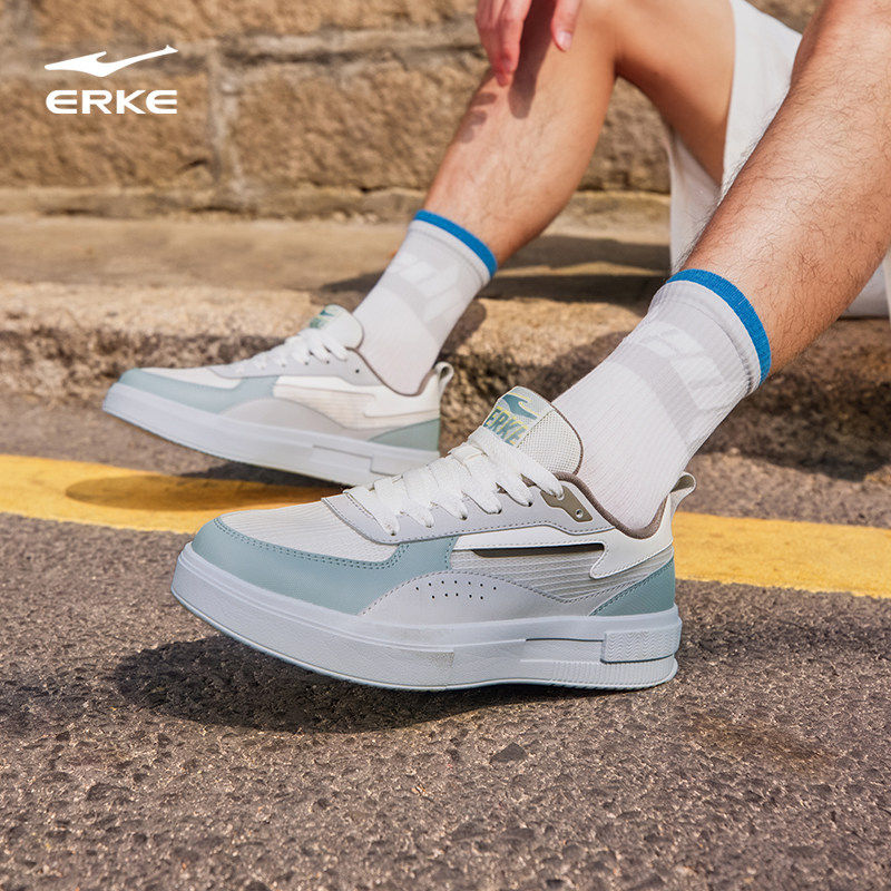 惊鸿鸿星尔克板鞋小白鞋秋冬厚底男鞋学生休闲鞋轻便百搭运动鞋子