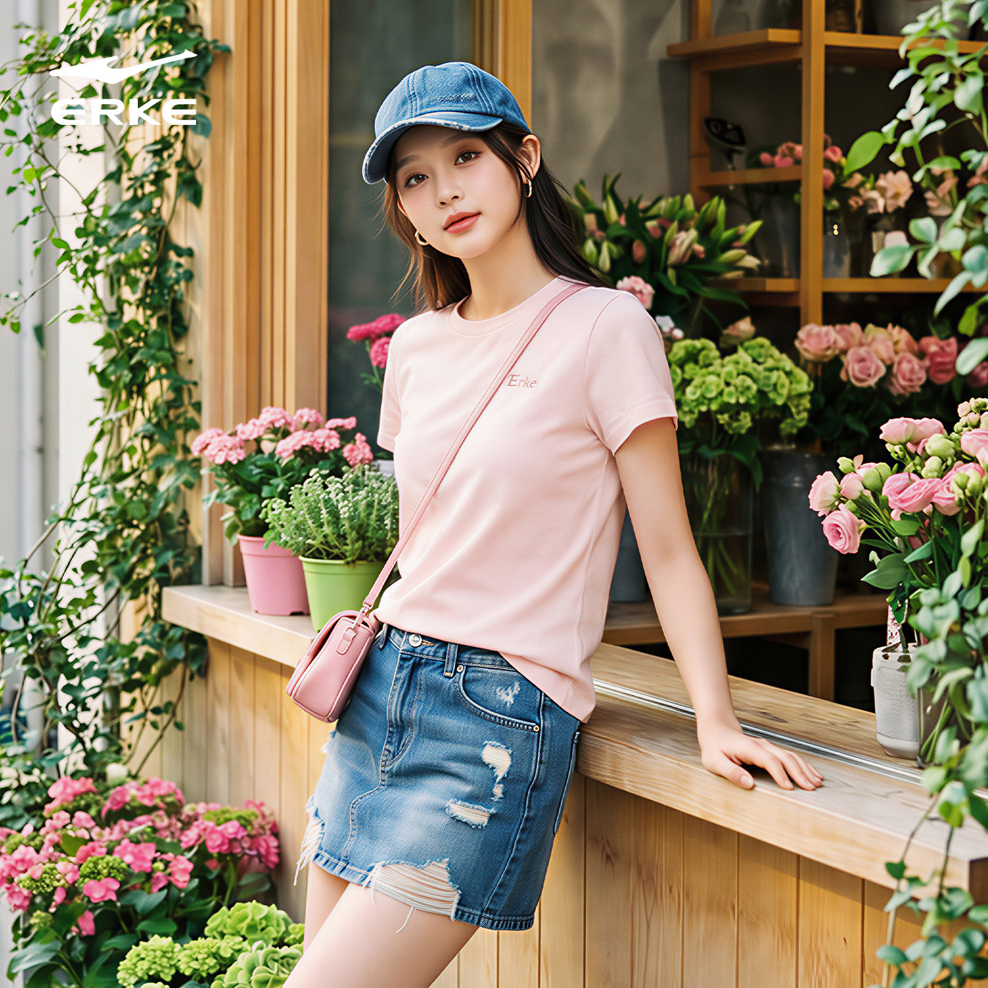 鸿星尔克短袖女款2026夏季新款女士纯棉透气运动t恤女装半袖上衣