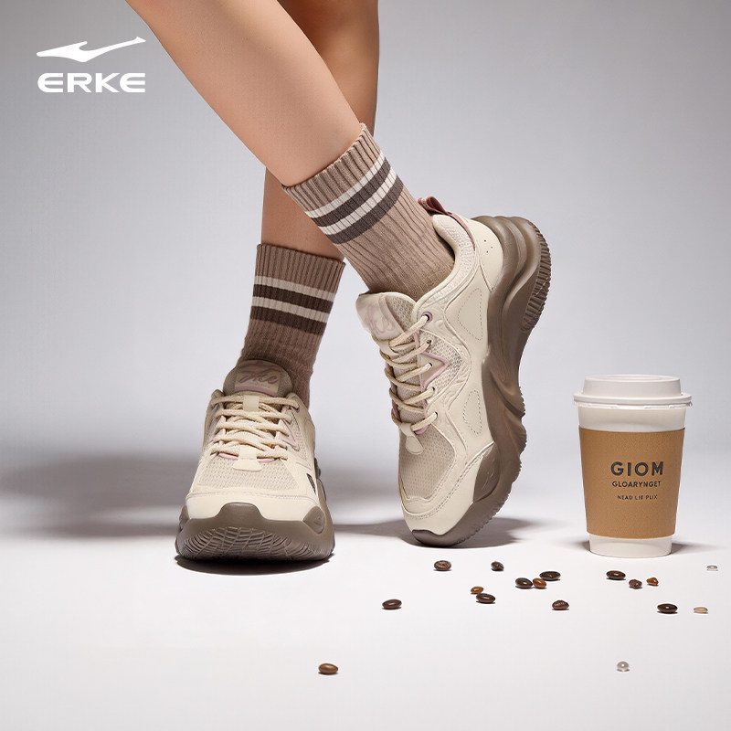 鸿星尔克休闲鞋春季新款百搭潮流女鞋运动鞋减震不累脚旅游通勤鞋