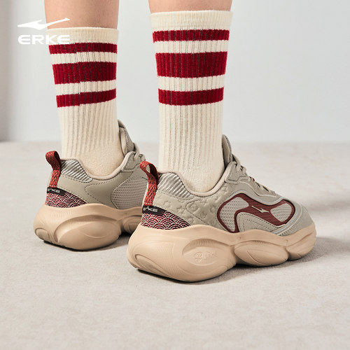 鸿星尔克秋冬鞋子25女鞋老爹鞋新款运动鞋百搭增高运动鞋休闲鞋 - 图2