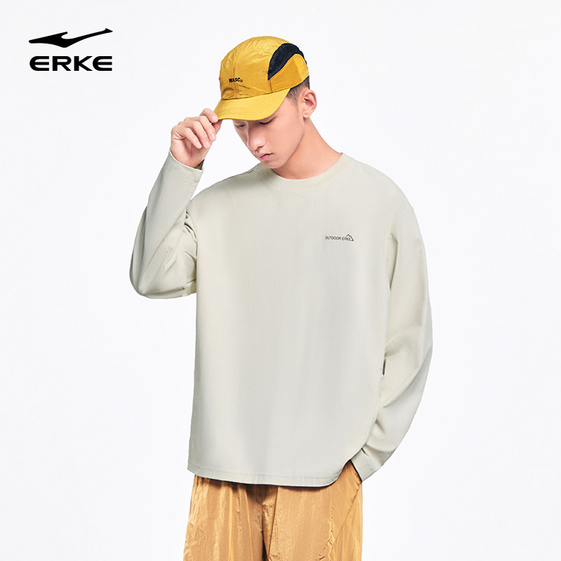 鸿星尔克长袖t恤男款2026春季新款男士户外运动宽松上衣男生衣服,淘宝优惠券,粉丝福利购,淘宝优惠卷