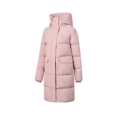 鸿星尔克冬季新款长款防水保暖羽绒服