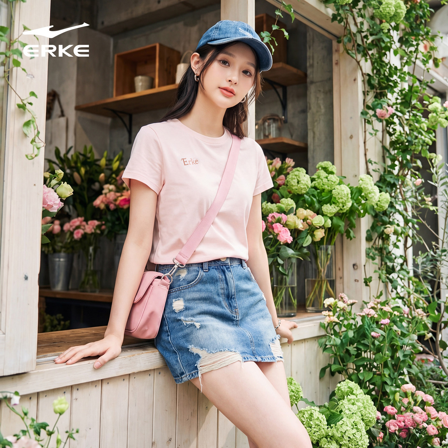 鸿星尔克短袖女款2026夏季新款女士纯棉透气运动t恤女装半袖上衣