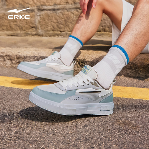 惊鸿2lite鸿星尔克板鞋小白鞋冬季厚底男鞋网面透气休闲鞋运动鞋 - 图2