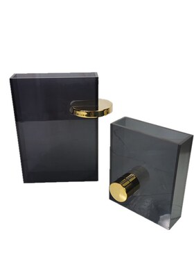 精选现代北视新中l式亚克力不锈钢花器摆件家厅客居电欧柜玄关软