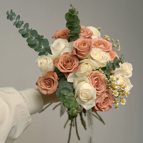 曼塔乌梅子酱稀有玫瑰花鲜花云南直发基地卡布奇诺鲜花鲜切花头小 - 图1