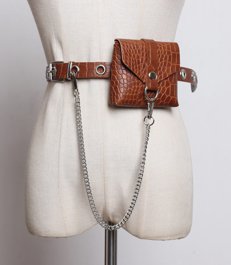 腰带腰包女带链条迷你个性小包包装饰细腰封时尚潮流皮带包潮ins