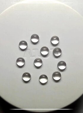 白水晶圆形2~15mm平底光面蛋面素面全净体白水晶裸石戒面镶嵌首饰