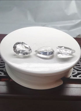 白水晶水滴形梨形尖底刻面天然石切工裸石戒面镶嵌首饰饰品裸钻