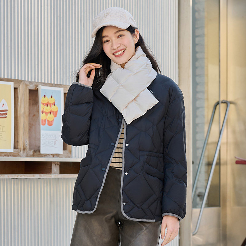 坦博尔新款羽绒防寒护颈秋冬披肩 坦博尔围巾/丝巾/披肩