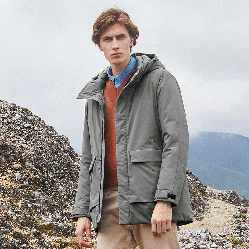 坦博尔2020年新款男中长款羽绒服 坦博尔羽绒服