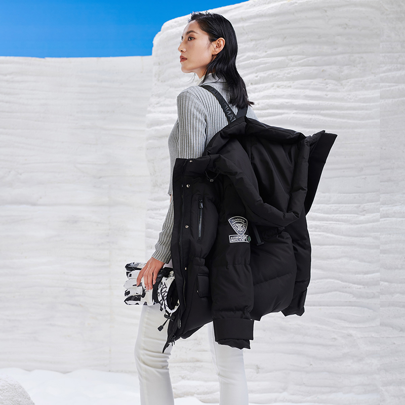 【极地探索系列】坦博尔羽绒服女鹅绒短款收腰加厚保暖户外冬外套 - 图2