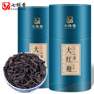 七缘香 大红袍武夷岩茶新茶叶礼盒罐装正宗传统乌龙茶春茶400g